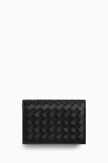 Card Case in Piccolo Intrecciato Leather