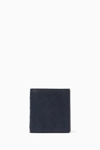 Slim Bi-fold Wallet in Intrecciato Leather