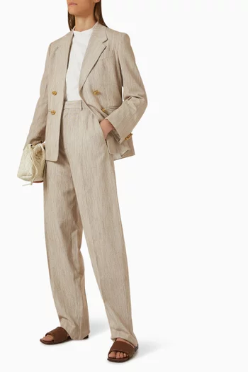 Tapered-fit Pants in Viscose-silk