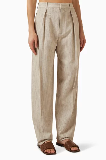 Tapered-fit Pants in Viscose-silk