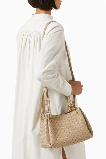 Parachute Shoulder Bag in Intrecciato Leather