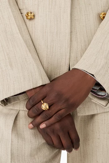 Drop Ring in 18kt Gold-plated Sterling Silver