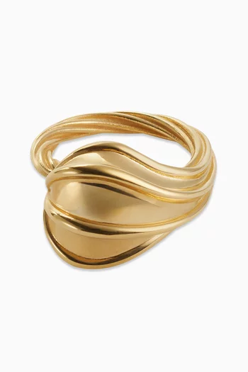 Drop Ring in 18kt Gold-plated Sterling Silver