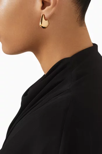 أقراط فين ميني فضة إسترلينية مطلية ذهب عيار 18‏