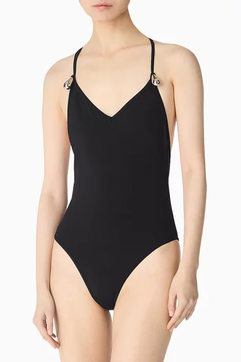 Metal Drop One-piece Swimsuit