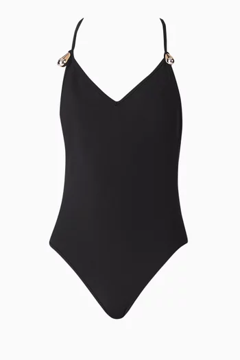 Metal Drop One-piece Swimsuit
