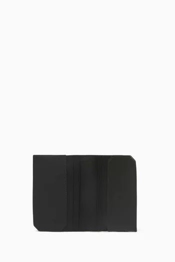 Piccolo Flap Card Case in Intrecciato Leather