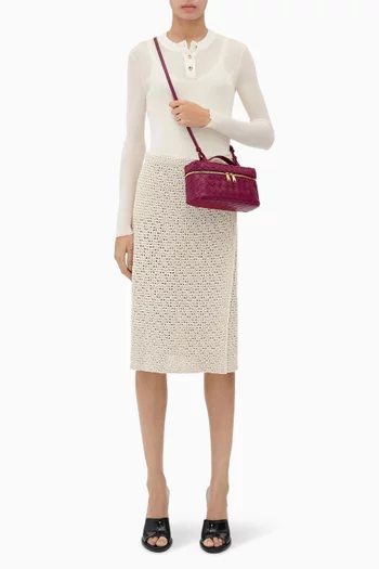 حقيبة مستحضرات تجميل بانج بانج جلد مجدول