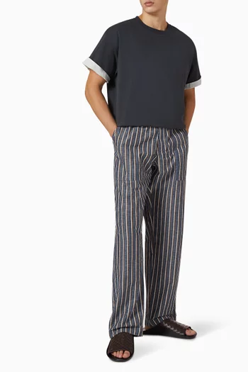 Wide-leg Pants in Cotton-linen