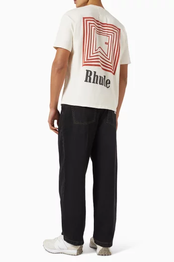 Logo Repeat T-shirt in Cotton