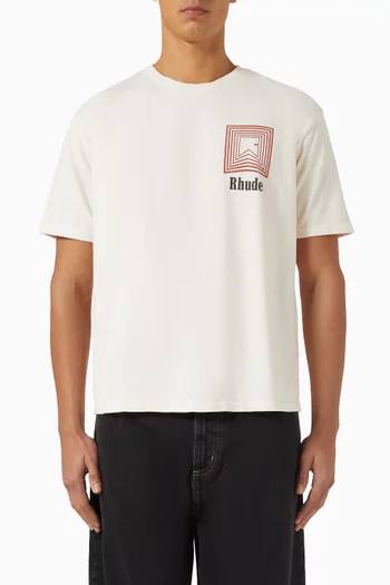 Logo Repeat T-shirt in Cotton