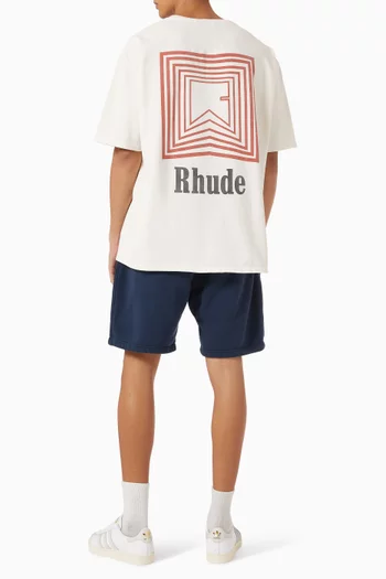 Logo Repeat T-shirt in Cotton