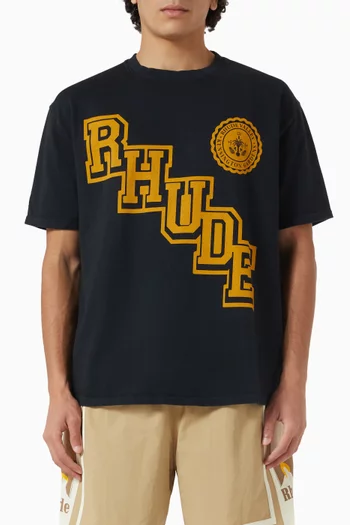 Collegiate Crest T-shirt in Cotton