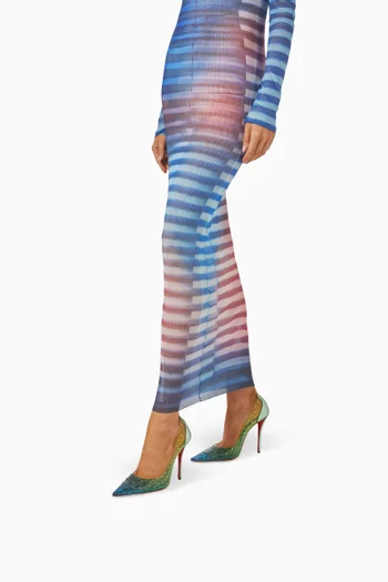 حذاء كلاسيك ميس زي بكعب 100 مم كلوريد متعدد الفينيل