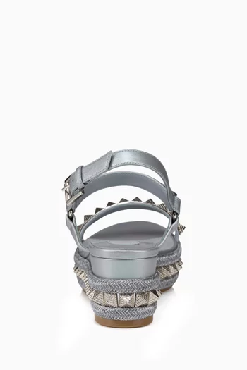 Pyraclou 60 Espadrille Wedges in Iridescent Nappa Leather