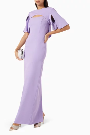 Cut-out Gown in Crepe
