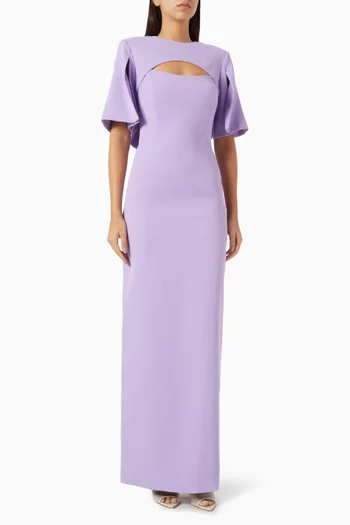 Cut-out Gown in Crepe