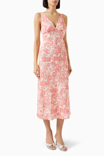 Petal Bias Midi Dress