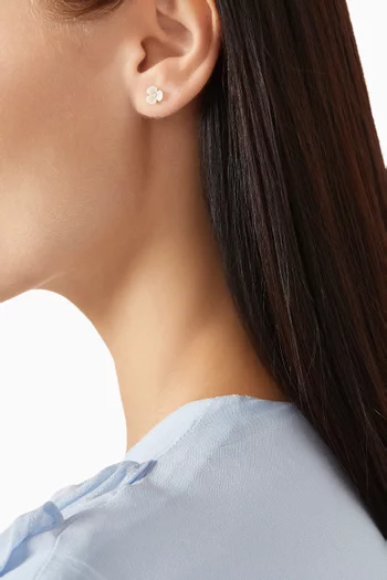 Tiny Iridescent Flower Stud Earrings