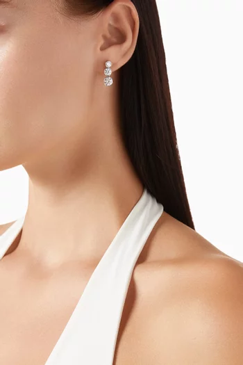 Crystal Drop Earrings in Sterling Silver