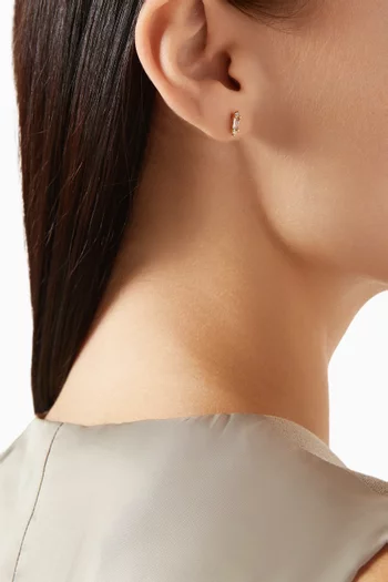 Tiny Stick Baguette Earrings in Gold-plated Brass