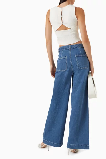 Claire Crop Top in Rib-knit