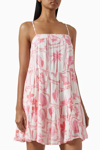 Bria Tiered Mini Dress in Viscose