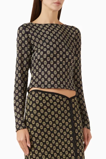 Luca Top in Stretch-lace