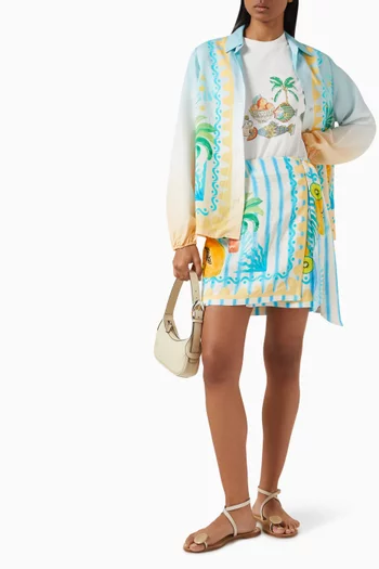 Rio Stripe Mini Wrap Skirt