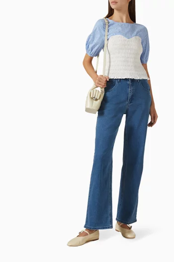 Flora Embellished Stripe Top