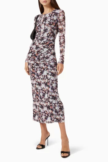 Audrey Midi Dress in Mesh