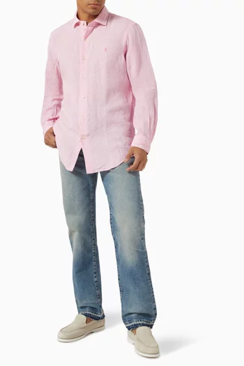 Logo Shirt in Linen