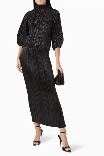 Pleated Batwing-style Top