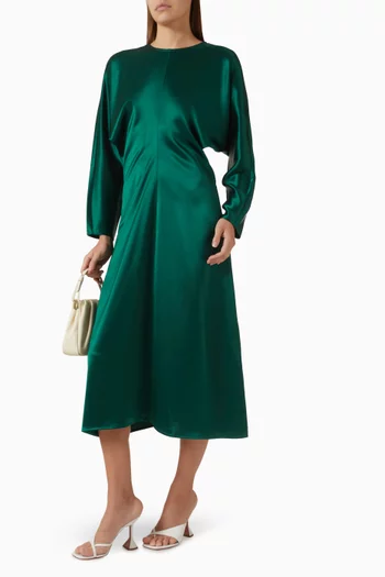 فستان بأكمام بتصميم جناح الخفاش ستان