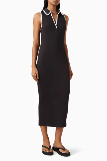Darien Polo Midi Dress in Stretch-cotton