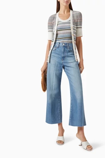 Ezinna Striped Tank Top in Cotton-knit