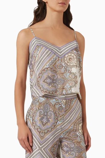 Millon Printed Tank Top in Silk