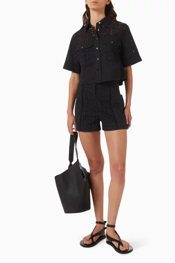 Fabian Eyelet Shorts in Cotton