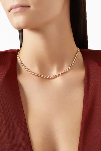 Barq Marquise Diamond Necklace in 18kt Yellow Gold