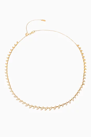 Barq Marquise Diamond Necklace in 18kt Yellow Gold
