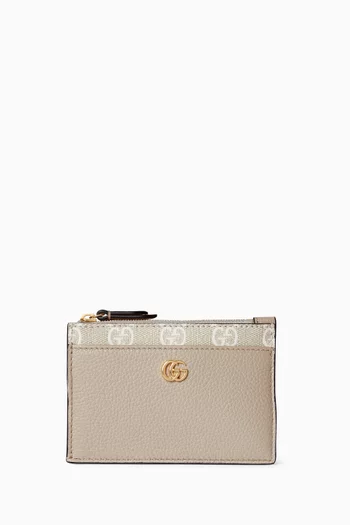 GG Marmont Zip Key Pouch in Leather