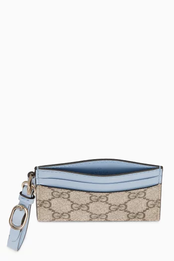 GG Emblem Card Case in Monogram Canvas