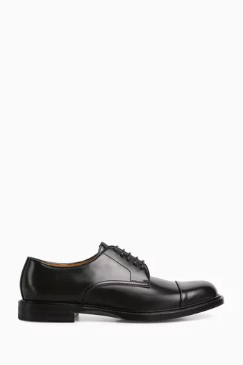 Lace-Up Derby Shoes in Leather