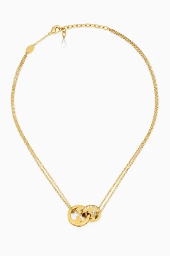 Blondie Double Chain Necklace in Gold-tone Metal