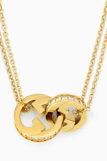 Blondie Double Chain Necklace in Gold-tone Metal