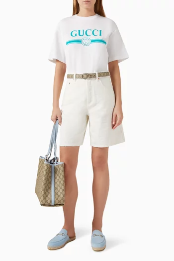 Oversized Logo-print T-shirt in Cotton-jersey