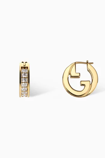 Blondie Mini Crystal Earrings in Gold-tone Brass