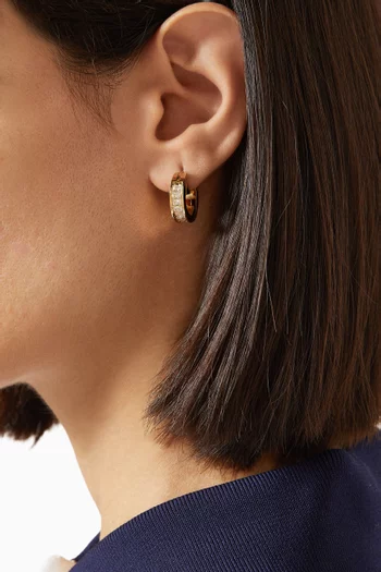 Blondie Mini Crystal Earrings in Gold-tone Brass
