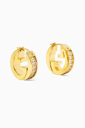 Blondie Mini Crystal Earrings in Gold-tone Brass