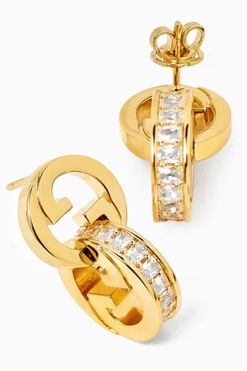 Blondie Intertwined Crystal Earrings in Gold-tone Brass